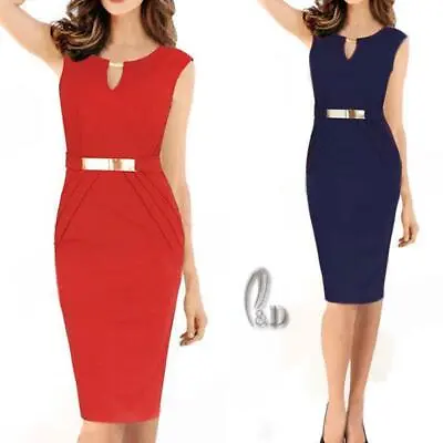$19.99 • Buy Au Stock Ladys Sexy Bodycone Cocktail Party Office Pencil Dress Dr184