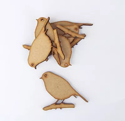 1530 Or 50 Pack Wooden Crafts ROBIN  Shapes Laser Cut 3mm Mdf  Bird Shapes • £3.66