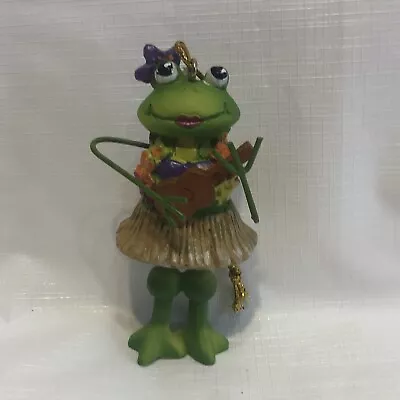 Hawaiian Frog Girl Hula Ballerina Skirt Tutu Christmas Ornament Ukelele • $10