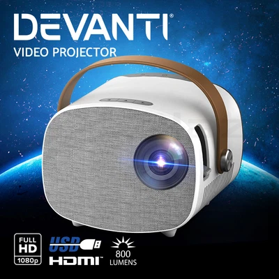 $90.95 • Buy Devanti Mini Video Projector USB HDMI Portable HD 1080P Home Theater Speaker