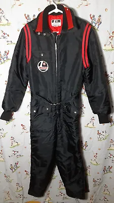 ❄ Vintage Rupp Snowmobile Suit Black Red Youth Sz Medium Winter 1960's 1970's • $59.99