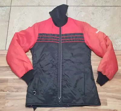 VTG 1980s Yamaha Snowmobile Red Black Jacket Coat Sz S Insulated • $19.99