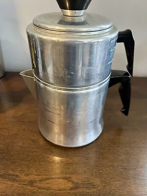 Vintage Mirro Aluminum M-0824 Drip Coffee Pot 4 Cup 1-qt Camp Stovetop Emergency • $27