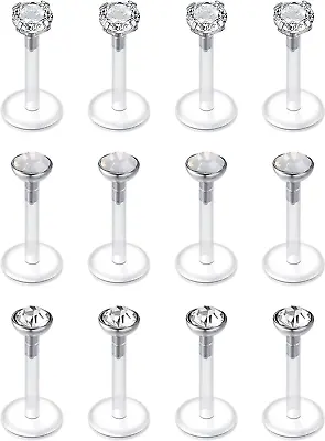 £13.06 • Buy LAURITAMI Bioflex Lip Bars Labret Studs 16g Medusa Piercing Jewellery Plastic