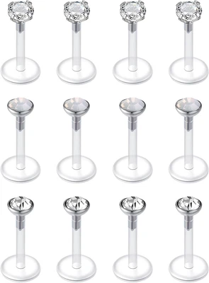 £13.06 • Buy LAURITAMI Bioflex Lip Bars Labret Studs 16g Medusa Piercing Jewellery Plastic