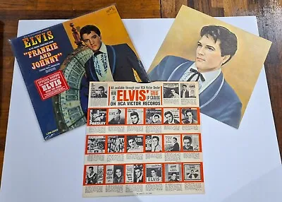 ELVIS PRESLEY ~ FRANKIE AND JOHNNY ~ 1966 MONO W/PHOTO & Hype Sticker LPM-3553 • $175