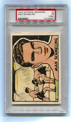 1942 Editorial Bruguera 3 Max Schmeling PSA 1 MK Vintage Graded HOF Boxing Card • $149.99