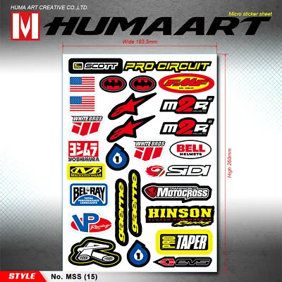 MX Sticker Sheet Vinyl Decals For Motorcycle Car ATV Cycling Helmet Exhaust Deco • $9.80