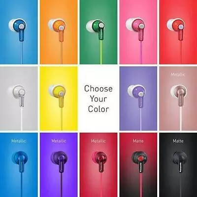 Panasonic ErgoFit In-Ear Earbud Earphones  RP-HJE120 MANY COLORS • £8.99