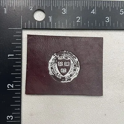 Vtg C 1910s Rough Condition HARVARD UNIVERSITY Tobacco Leather Patch 29F • $4.95