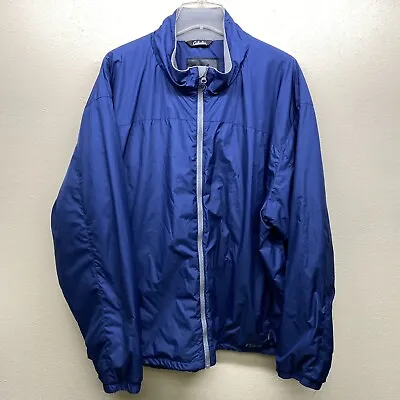 Cabela's Jacket Men's 2XL Regular Full Zip Windbreaker Polartec Classic Blue  • $14.89