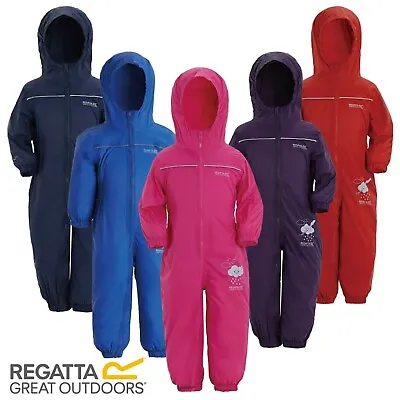 £13.99 • Buy Regatta Childrens Puddle IV Boys Girls Waterproof All In One Kids Rain Suit Size
