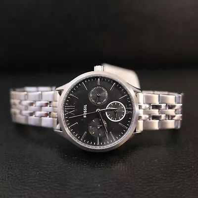 NEW AUTHENTIC FOSSIL FLYNN SILVER Stainless Steel  CHRONOGRAPH BQ2469 MEN WATCH • $79.99