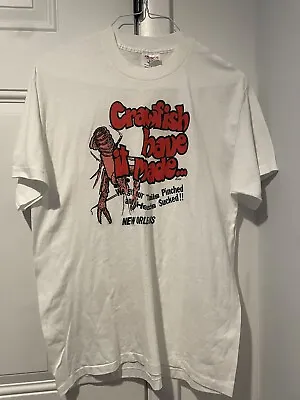 Vintage New Orleans Crawfish XL Funny T-shirt Single Stitch 80s/90s • $60