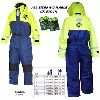 Fladen Floatation Suit - 1 Piece Offshore Suit Immersion Fishing Sailing Boating • £189.95