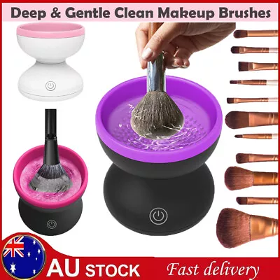 Electric Makeup Brush Cleaner Dryer Tool USB Charging Automatic Cosmetic Brush • $10.99