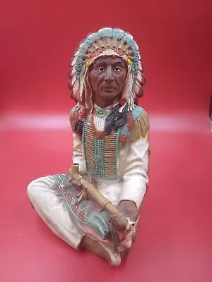 Vintage Universal Statuary Native American Indian Chief Peace Statue #691 AA51 • $56