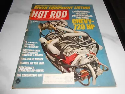 $5 • Buy Hot Rod December 1970, Turbo 720HP Chevy, Sox & Martin, AMC 360 V8 Hornet, VW