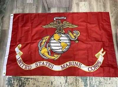 Double Sided US Marine Corps Military Flag Outdoor 3x5 Ft 3PLY Heavy Duty • $21.50