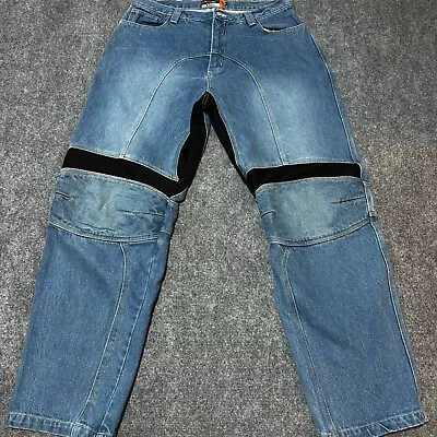 Icon Recon Jeans Mens 40 Blue Denim Cotton Asphalt Technologies Knee Motorcycle • $74.99