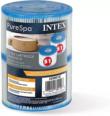 Brand New 2 X Intex PureSpa S1 Filter Cartridges Hot Tub Pool Spa Filters Intex • £12.99