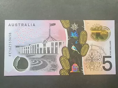 $5 2016 General Prefix Unc Stevens/Fraser Next Generation Australia Banknote • $11