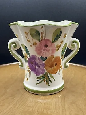 Portugal Hand Painted Floral Vase Exclusive FTD Vintage • $11