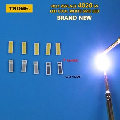 $9.19 • Buy TKDMR 100PCS 4014 4020 SMD LED Beads 1W 6V 150mA For LED TV Backlight Strip