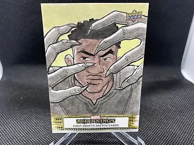 2022 Marvel Beginnings Series 1 First Draft Sketch Cards Dominic Bustamante Auto • $49.95