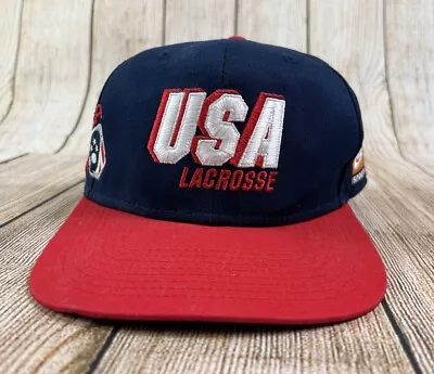 Nike USA Team Lacrosse Blue Red Snapback Hat  • $12