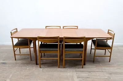 Teak Mid Century Mcintosh Extending T3 Dining Table 6 Chairs Delivery Option • £975