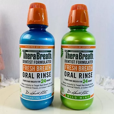 $13.50 • Buy TheraBreath Fresh Breath Oral Rinse Invigorating Icy Mint Mild Mint 16oz Each
