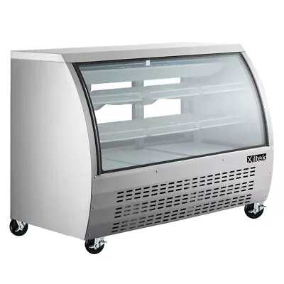 New Deli Case 65  SHOW CURVED GLASS REFRIGERATOR DISPLAY CASE Bakery Pastry MEAT • $2295