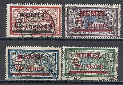 Memel 1921 MI 36-39  CANC  VF • $80