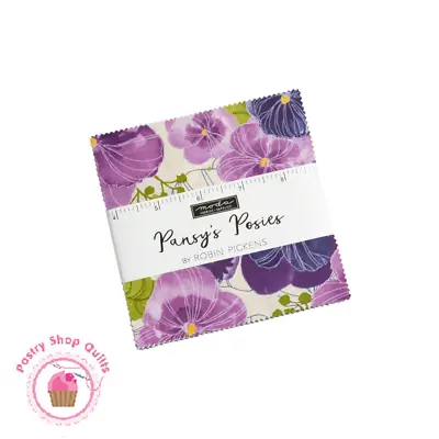 Moda PANSY'S POSIES Robin Pickens Quilting CHARM PACK 42- 5  Squares • $11.95