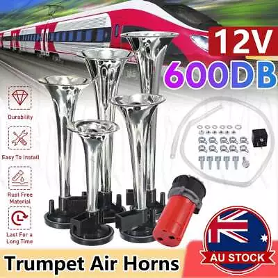 9pcs Dukes Of Hazzard Trumpets 600Db Musical Car Dixie Horn Air Compressor 12V • $37.95