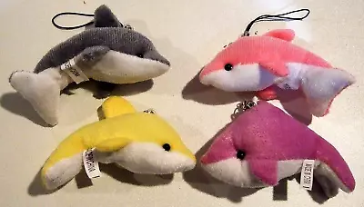 Lot Of 4 Soft Plush Dolphins For Phone Purse Backpack Charm Strap - NWOT (#7) • $4.99