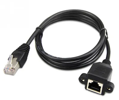 £2.99 • Buy RJ45 Cat 6 Male To Female Ethernet Lan Network Extension Cable With Panel Mount