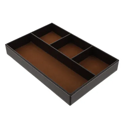  Velvet Partition Storage Box Office Jewelry Organizer Cologne For Men • £17.36