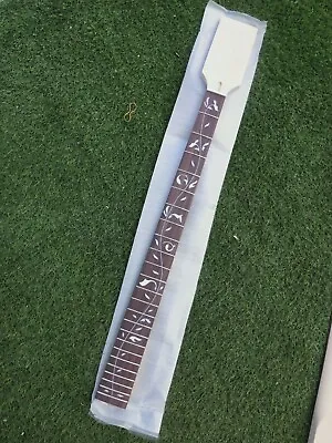 P Bass Guitar Neck 24fret 34inch Maple Rosewood Fretboard Vine Inlay Paddle Head • $64.80