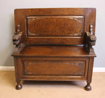 £1015 • Buy Antique Oak Monks Bench/ Hall Seat
