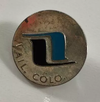 $12.99 • Buy Vintage Vail Colorado Ski Skiing Lapel Pin Silver Tone Enamel