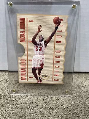 1996 UD Michael Jordan NH1 NATIONAL HERO Oversized 4x6 Die Cut #D /5000 - P02 • $3.50