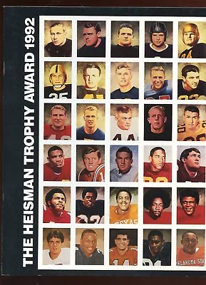 1992 Heisman Trophy DAC Program Autographed Vic Janowicz & Gino Torretta LOA • $125