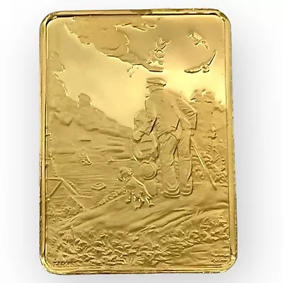 H.M.I Norman Rockwell 18K Gold-Plated Bronze Bar Ingot Looking Out To Sea • $18.71