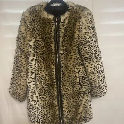 Zara Basic Women's Animal Print Pockets Long Sleeve Full Zipper Jacket Size S • $35