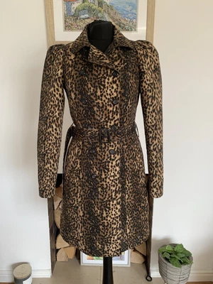 $48.78 • Buy Stunning ZARA Leopard Print Jacket - Size Medium Coat Mac - Double Breasted