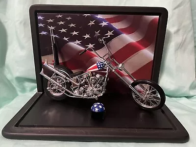 Franklin Mint 1:10 HARLEY DAVIDSON Easy Rider Chopper Captain America Motorcycle • $649