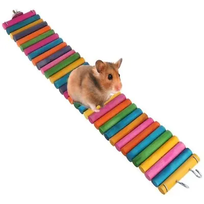 £9.41 • Buy Colorful Rodent Rainbow Gerbil Ladder Hamster Toys Climbing Stairs Bridge