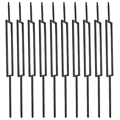 Satin Black Metal Railing Wrought Iron Deck Balusters 1/2  Hollow Spindles • $216.36